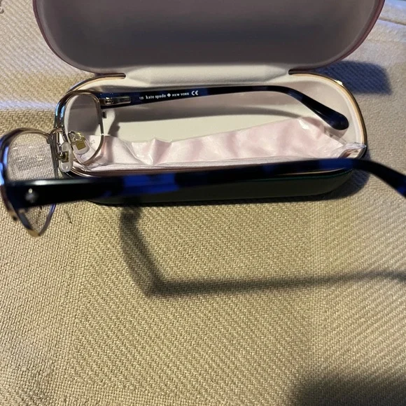 Kate Spade Blue Half-Rim Glasses with Case NWOT - Picture 4 of 9
